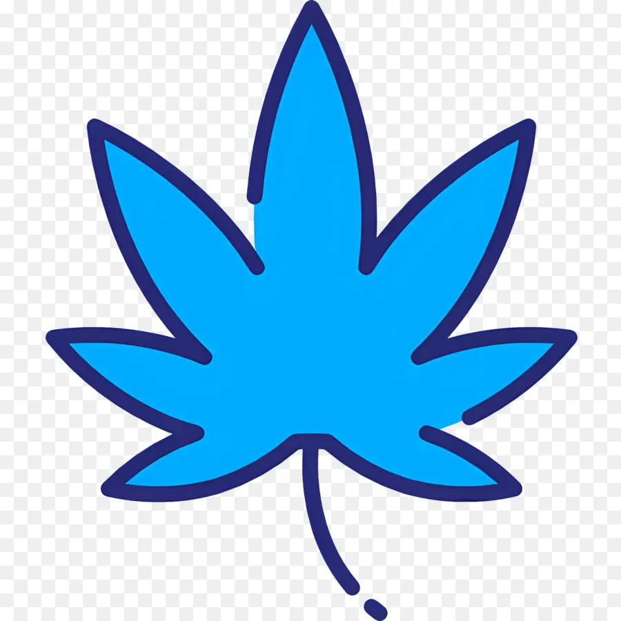 Daun Ganja，Daun Biru PNG