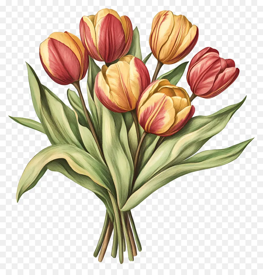 Buket Tulip，Tulip PNG