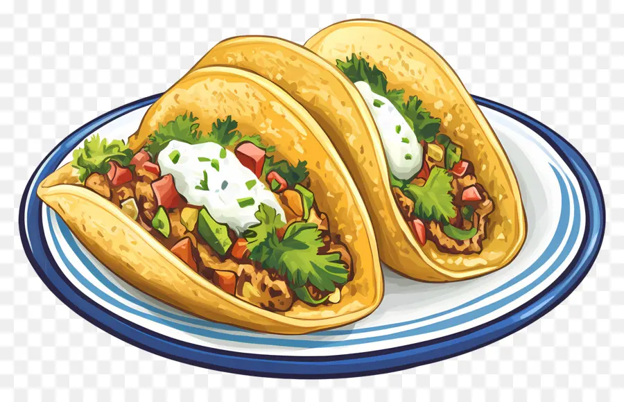 Taco Di Piring，Taco PNG