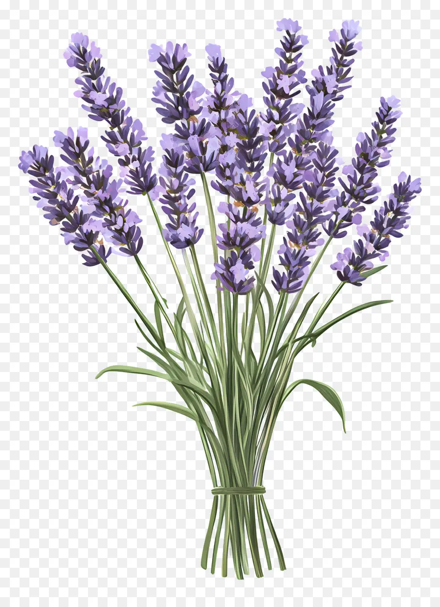 Buket Lavender，Warna Lembayung Muda PNG