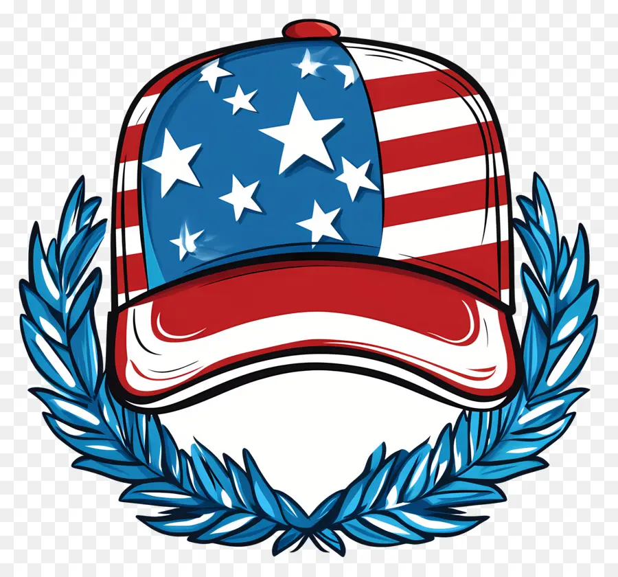 Topi Bertema Bendera Amerika，Topi Bendera Amerika PNG