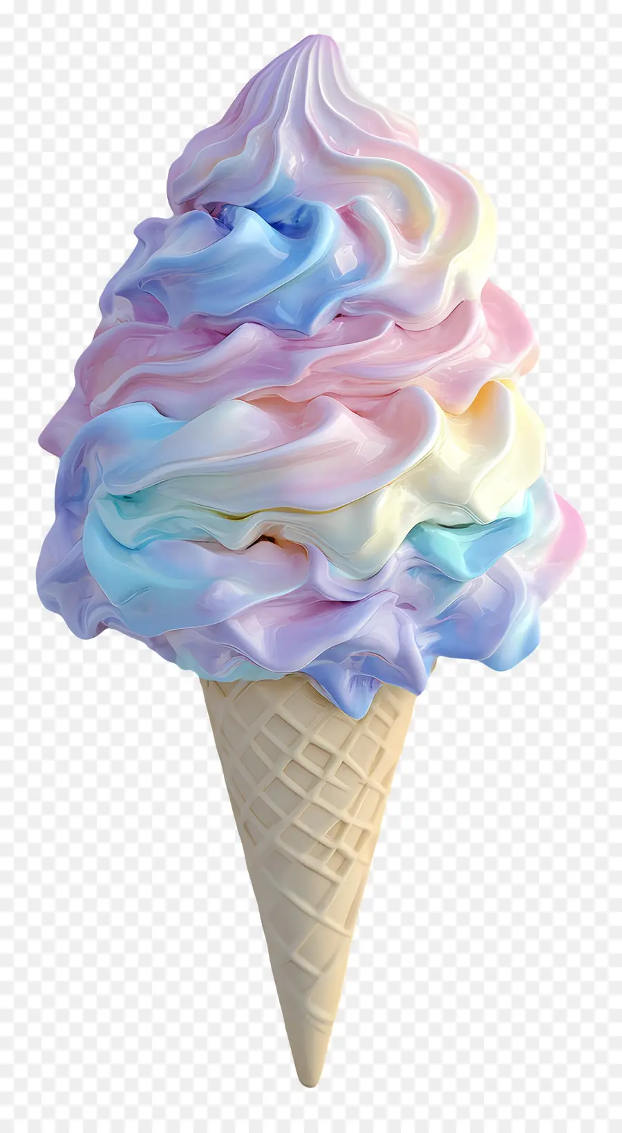 Es Krim Pastel，Es Krim Berwarna Warni PNG