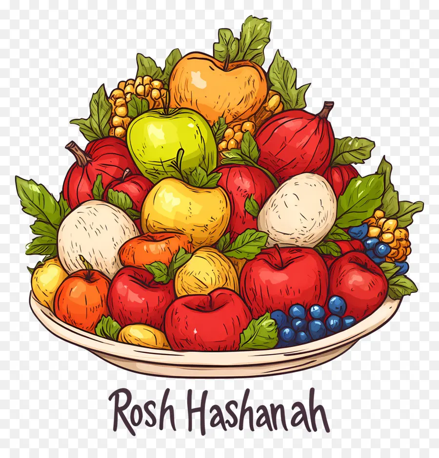 Rosh Hashanah，Mangkuk Buah PNG