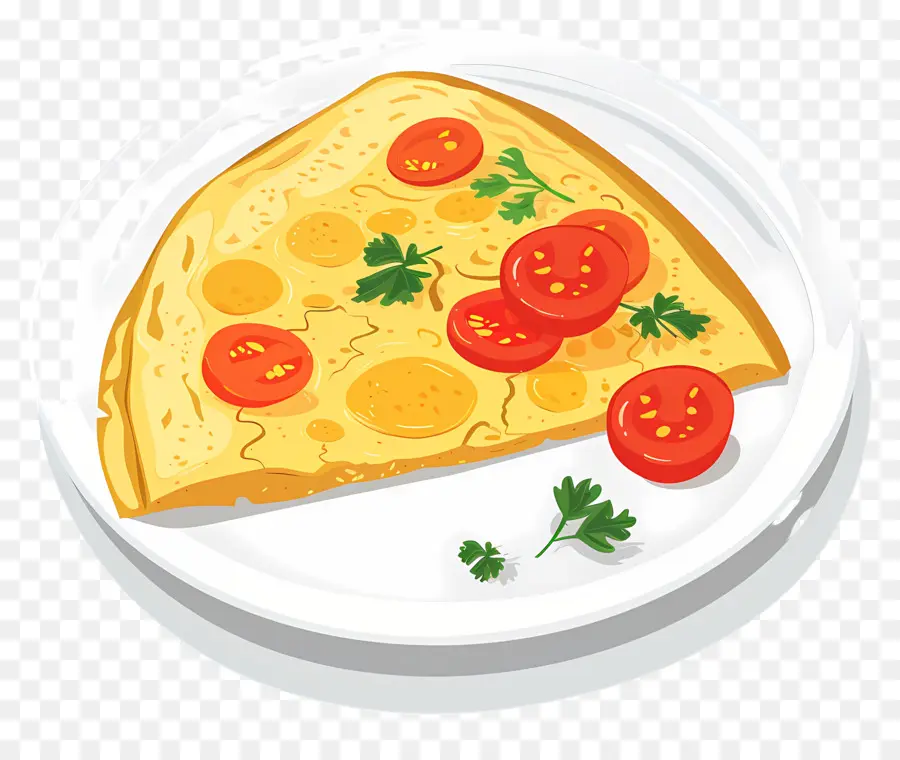 Telur Dadar Spanyol，Pizza PNG