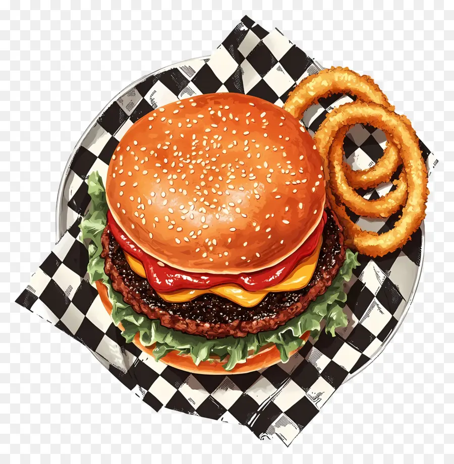 Burger Amerika，Burgernya PNG