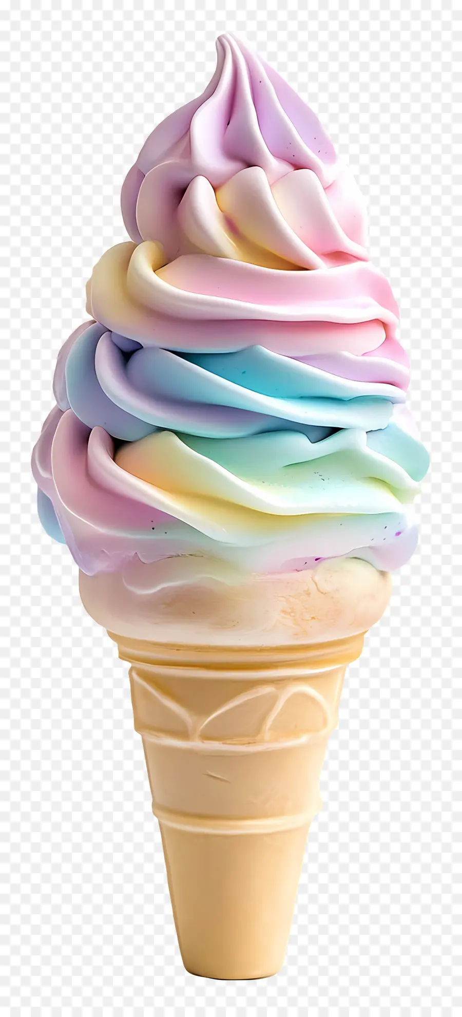 Es Krim Pastel，Es Krim Berwarna Warni PNG