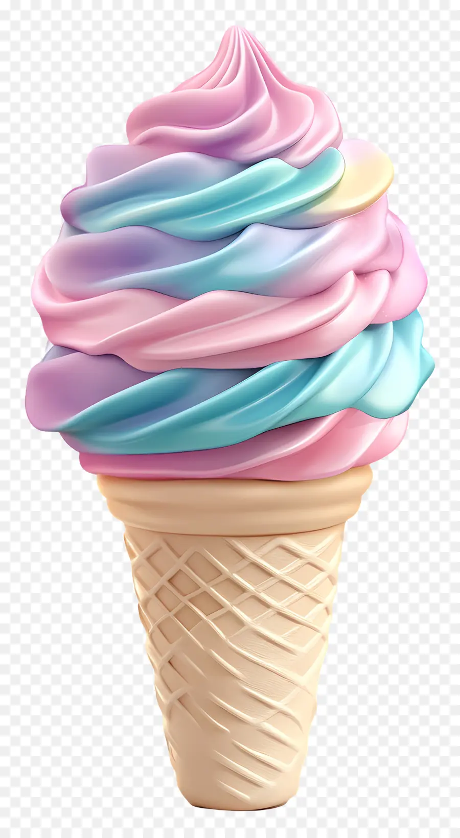 Es Krim Pastel，Es Krim Berwarna Warni PNG