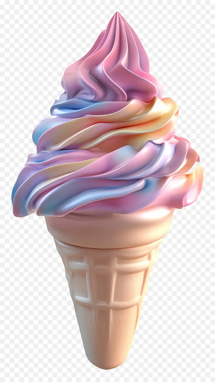 Es Krim Pastel，Es Krim Berwarna Warni PNG