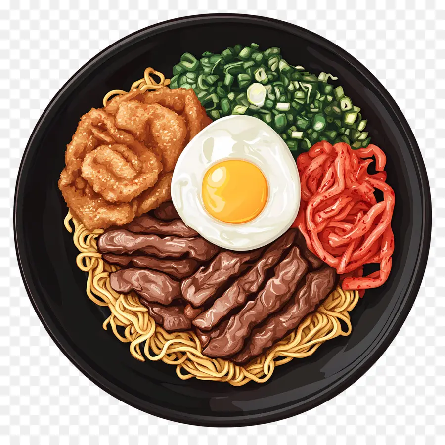 Bibimbap Korea，Semangkuk Mie PNG