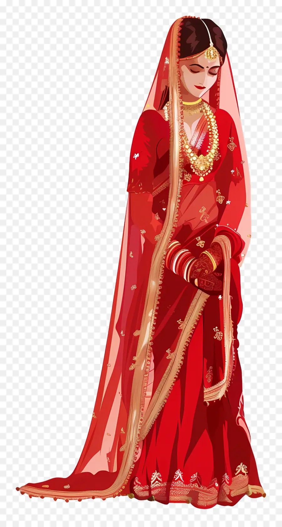 Saree Pernikahan India，Pengantin Perempuan PNG