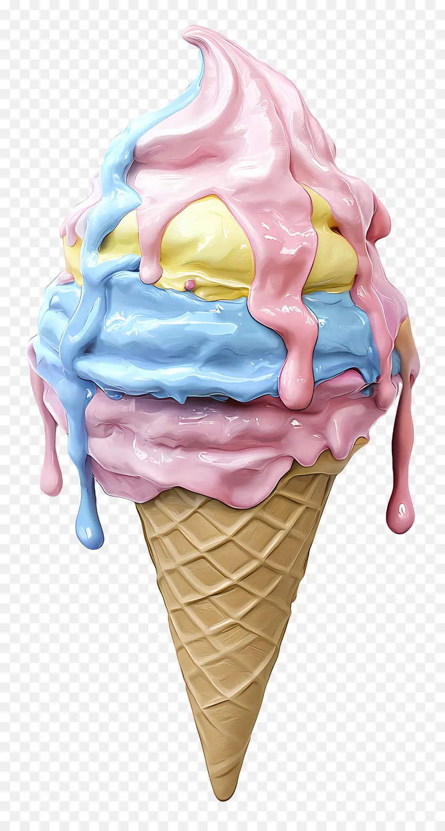 Es Krim Pastel，Kerucut Es Krim PNG