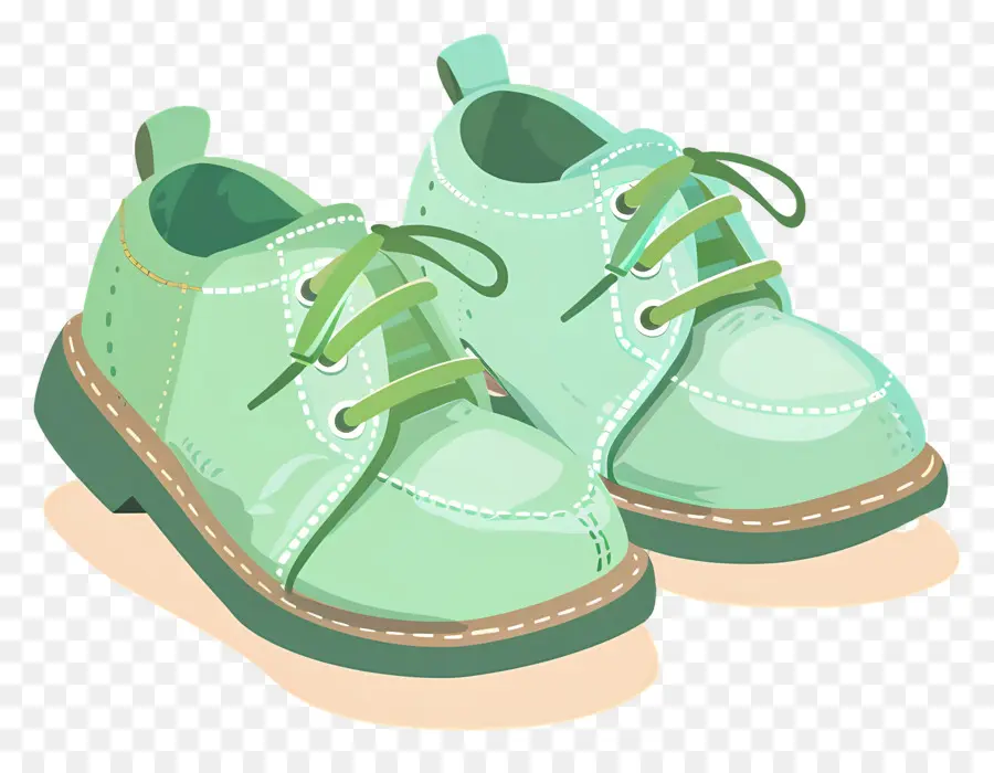 Sepatu Bayi，Sepatu Hijau PNG