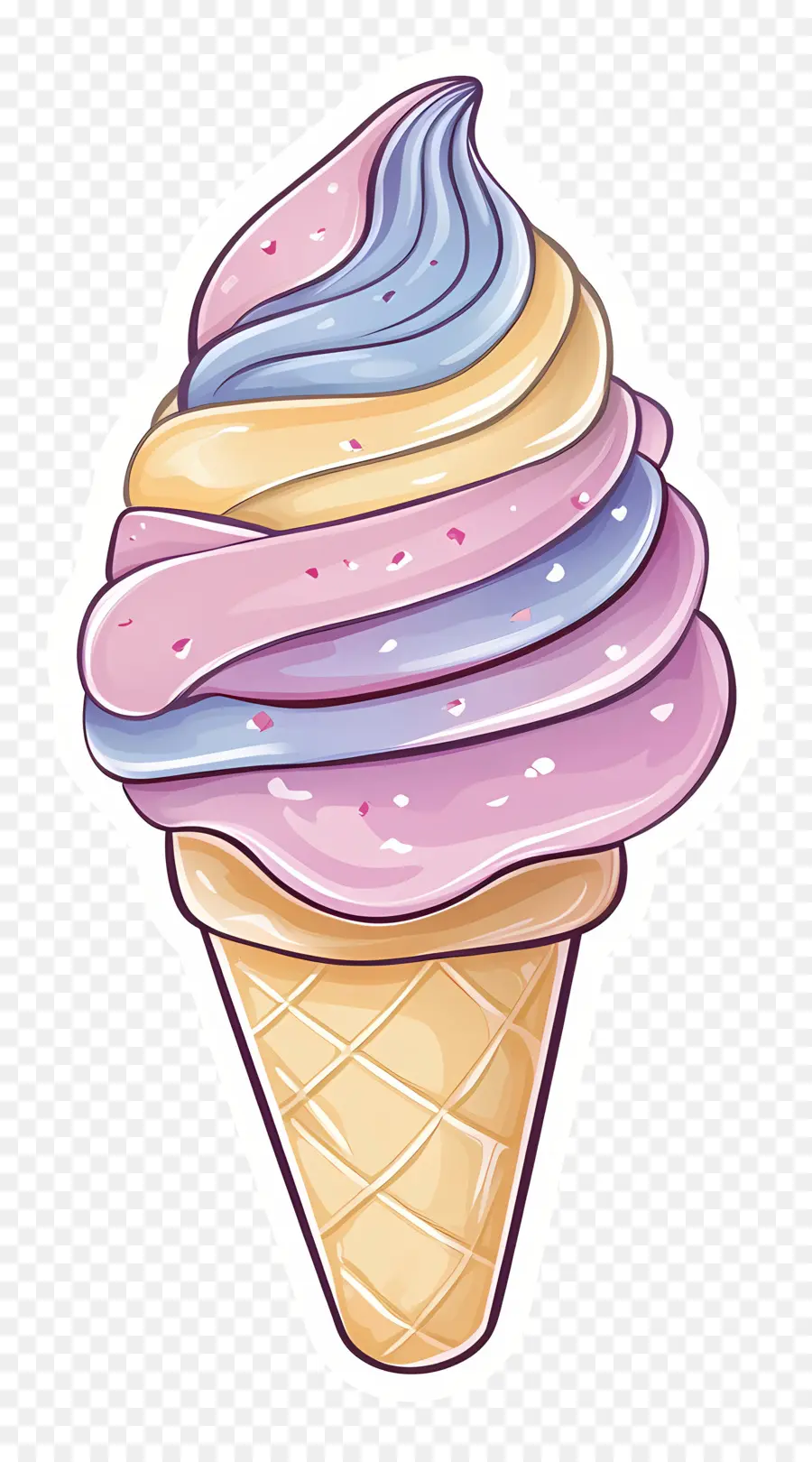 Es Krim Pastel，Kerucut Es Krim PNG