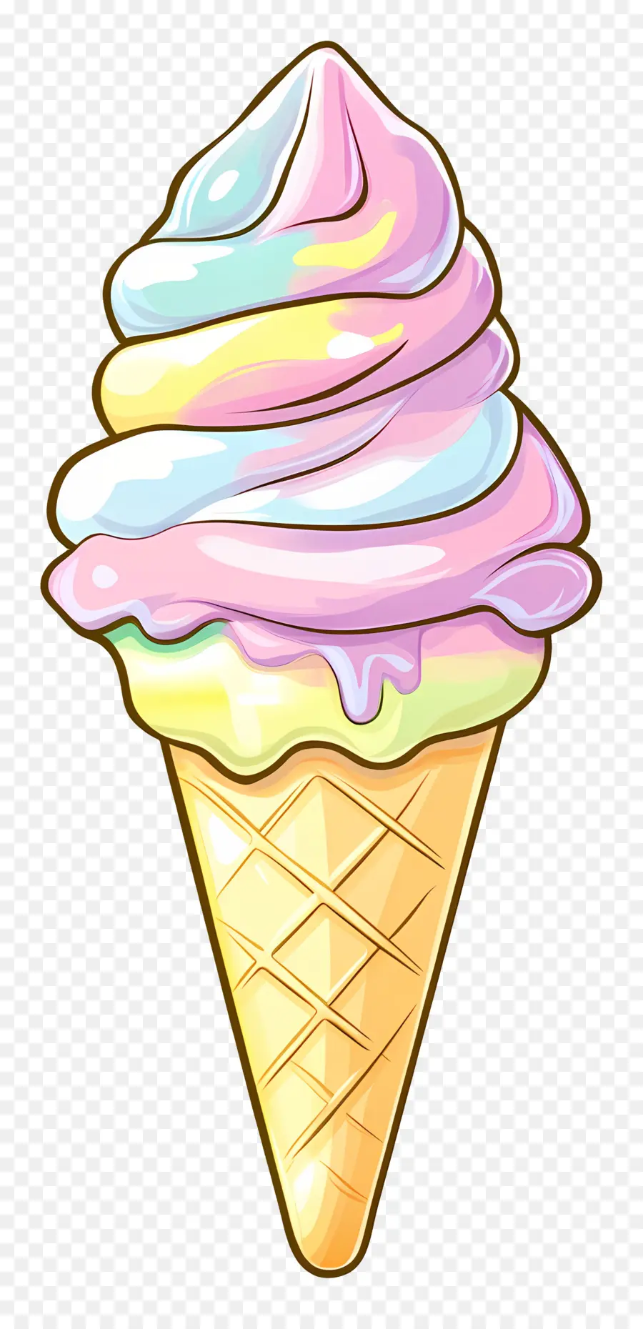 Es Krim Pastel，Kerucut Es Krim PNG