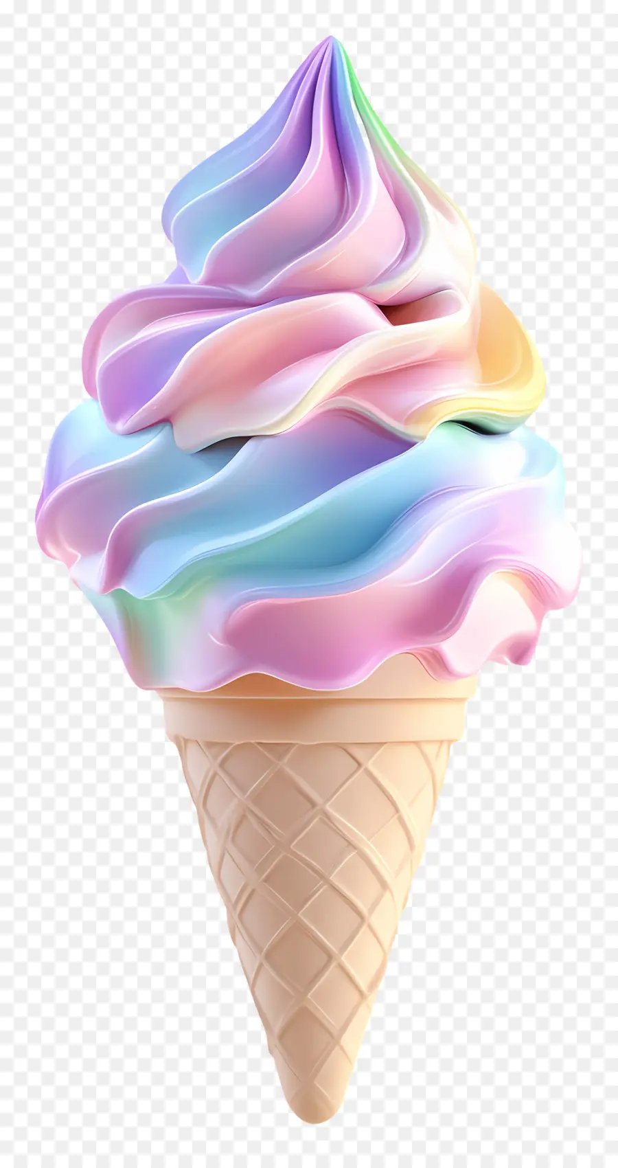 Es Krim Pastel，Es Krim Berwarna Warni PNG