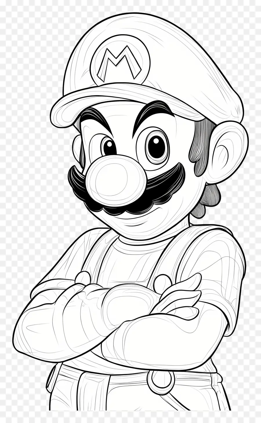 Halaman Mewarnai，Ilustrasi Karakter Mario PNG