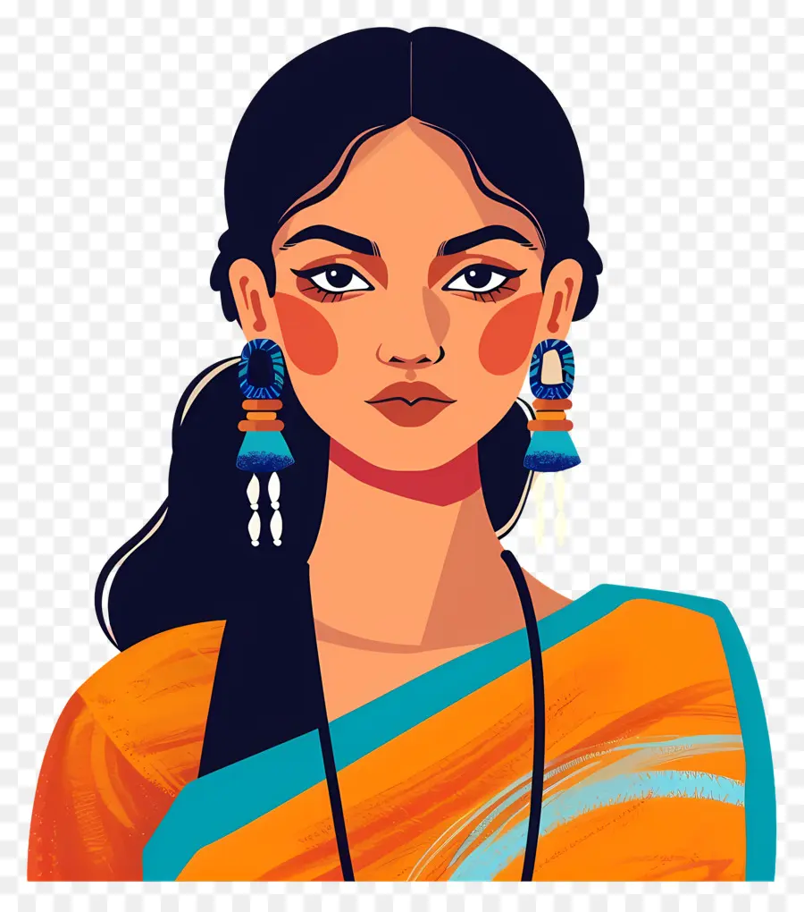 Gadis India，Ilustrasi Wanita PNG