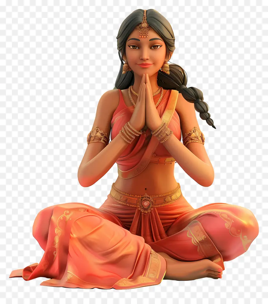 Wanita India，Wanita Meditasi PNG