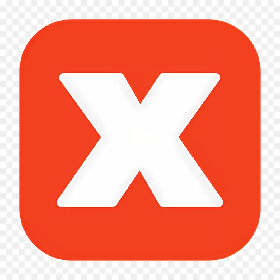 X Logo，X Merah PNG