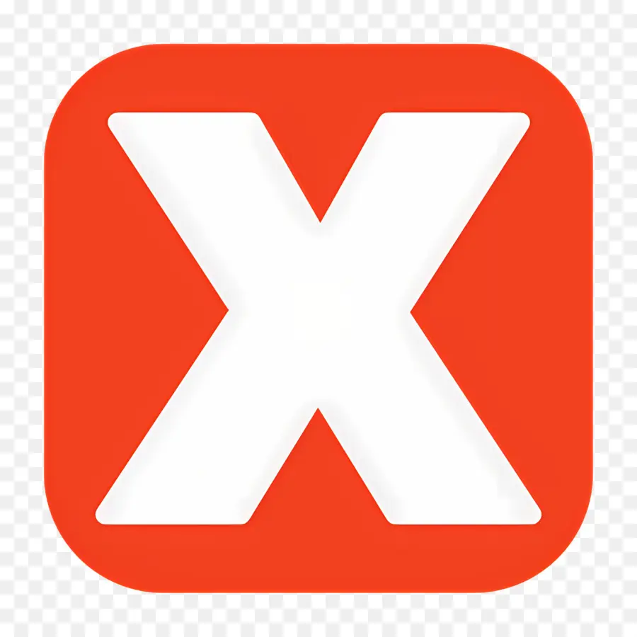 X Logo，X Merah PNG