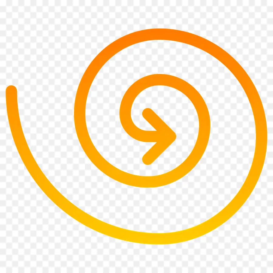 Panah Spiral，Panah Spiral Oranye PNG