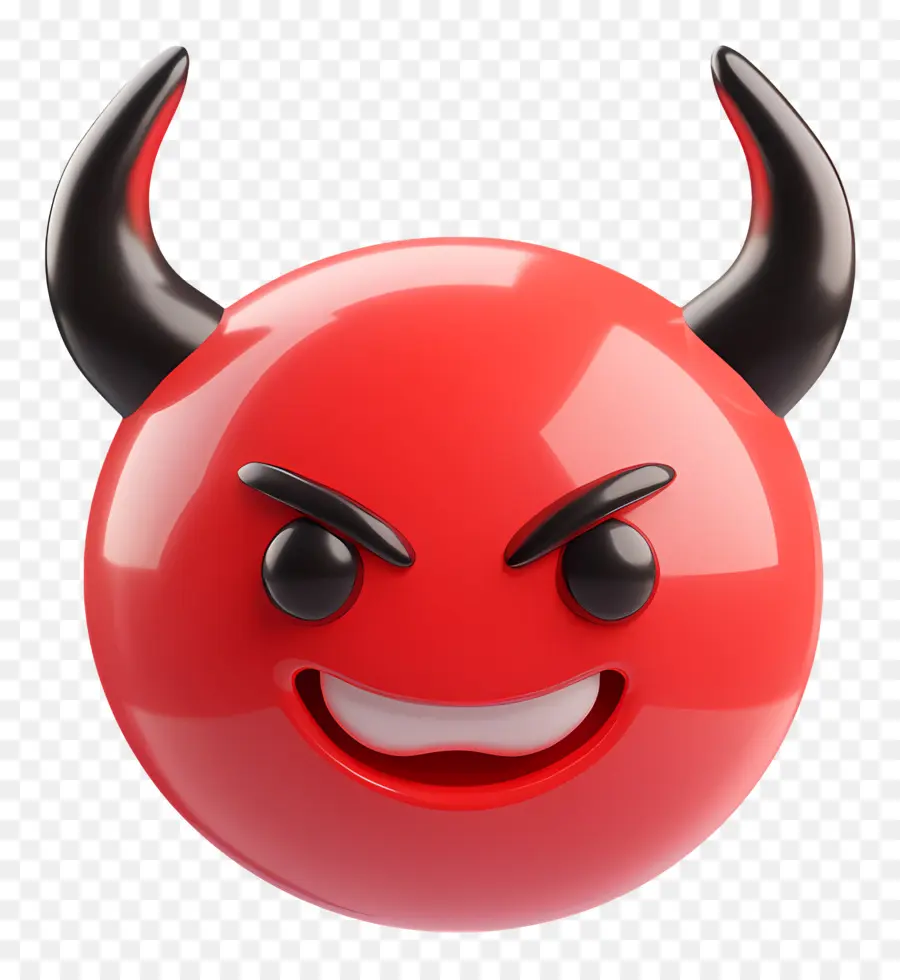 Emoji Setan，Emoji Setan Merah PNG