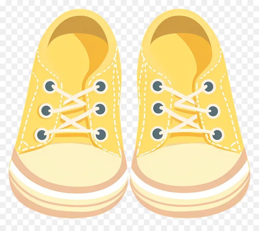 Sepatu Bayi，Sepatu Kuning PNG