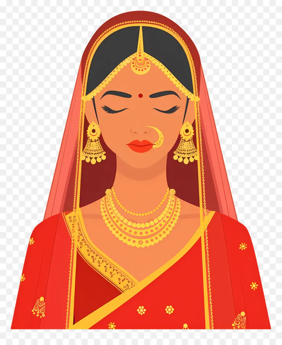 Saree Pernikahan India，Pengantin Perempuan PNG