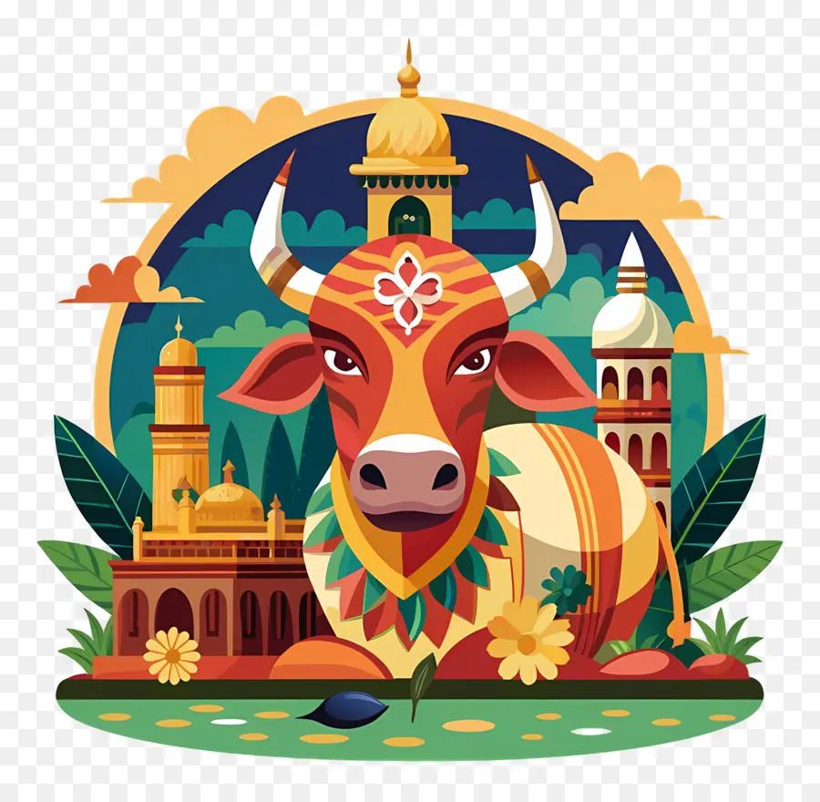 Sapi India，Sapi Berwarna Warni PNG