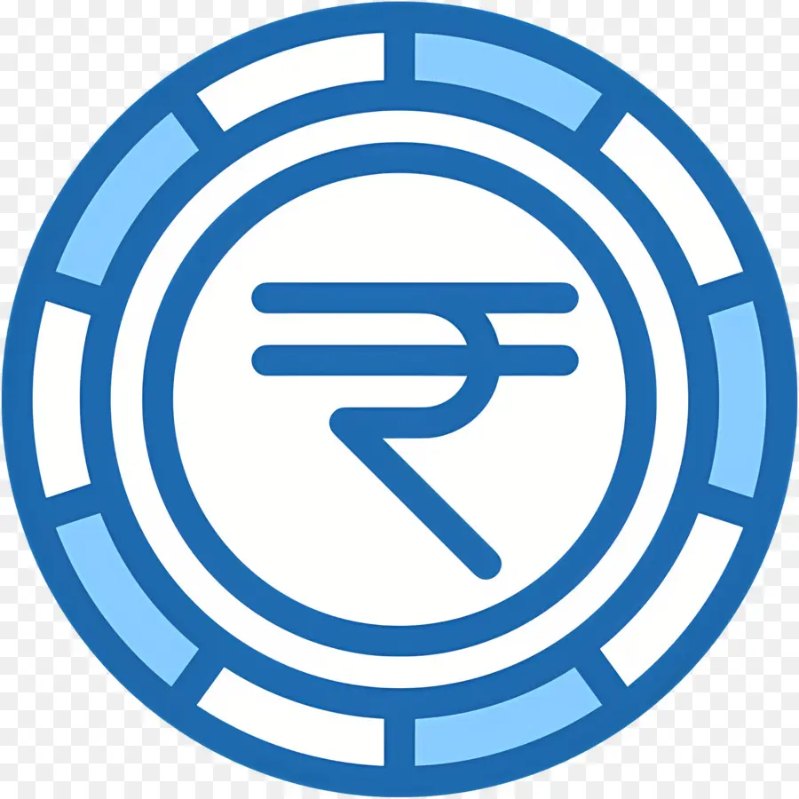 Rupee India，Simbol Rupee Biru PNG