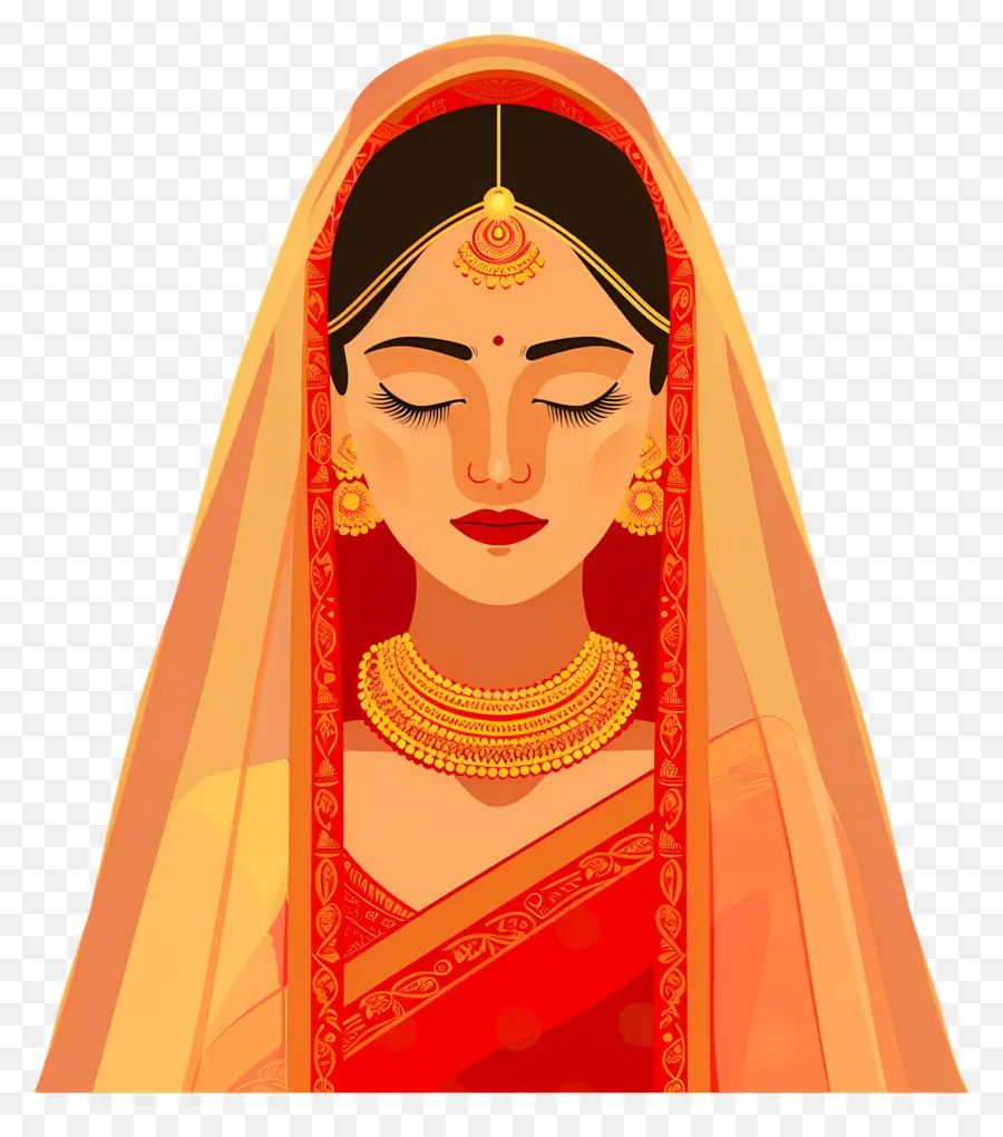 Saree Pernikahan India，Pengantin Perempuan PNG