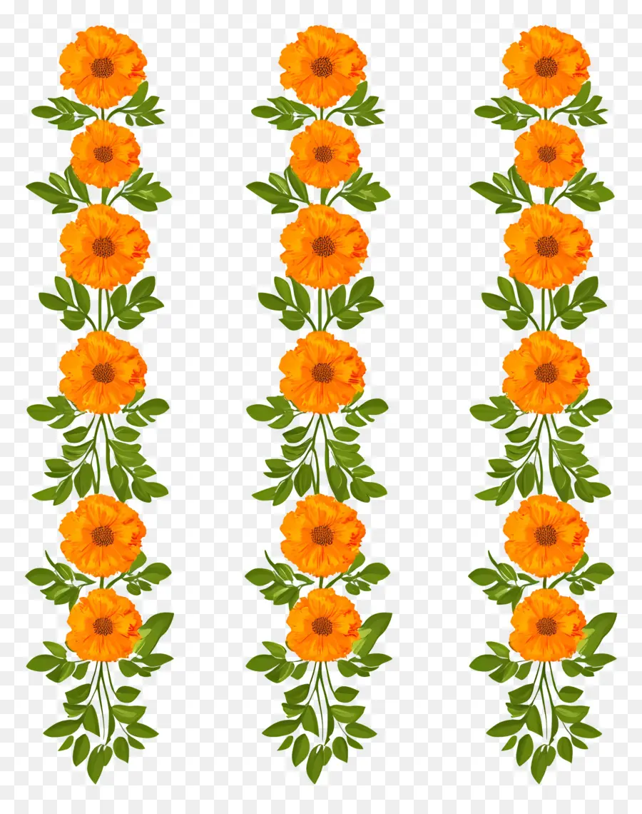 Karangan Bunga Ugadi，Karangan Bunga Marigold PNG