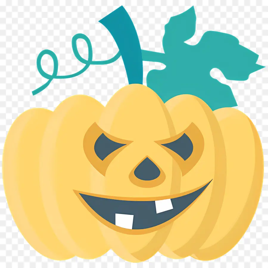 Labu Halloween Yang Menakutkan，Labu Kuning PNG