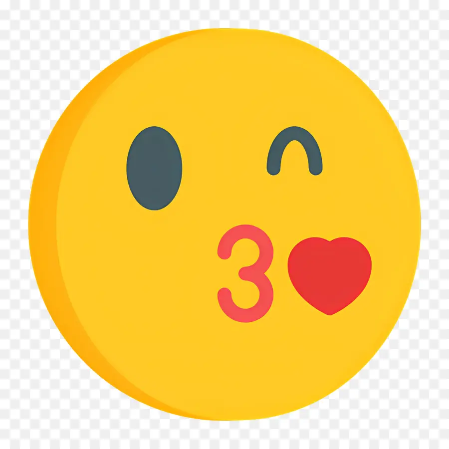 Cium Emoji，Emoji Mencium PNG