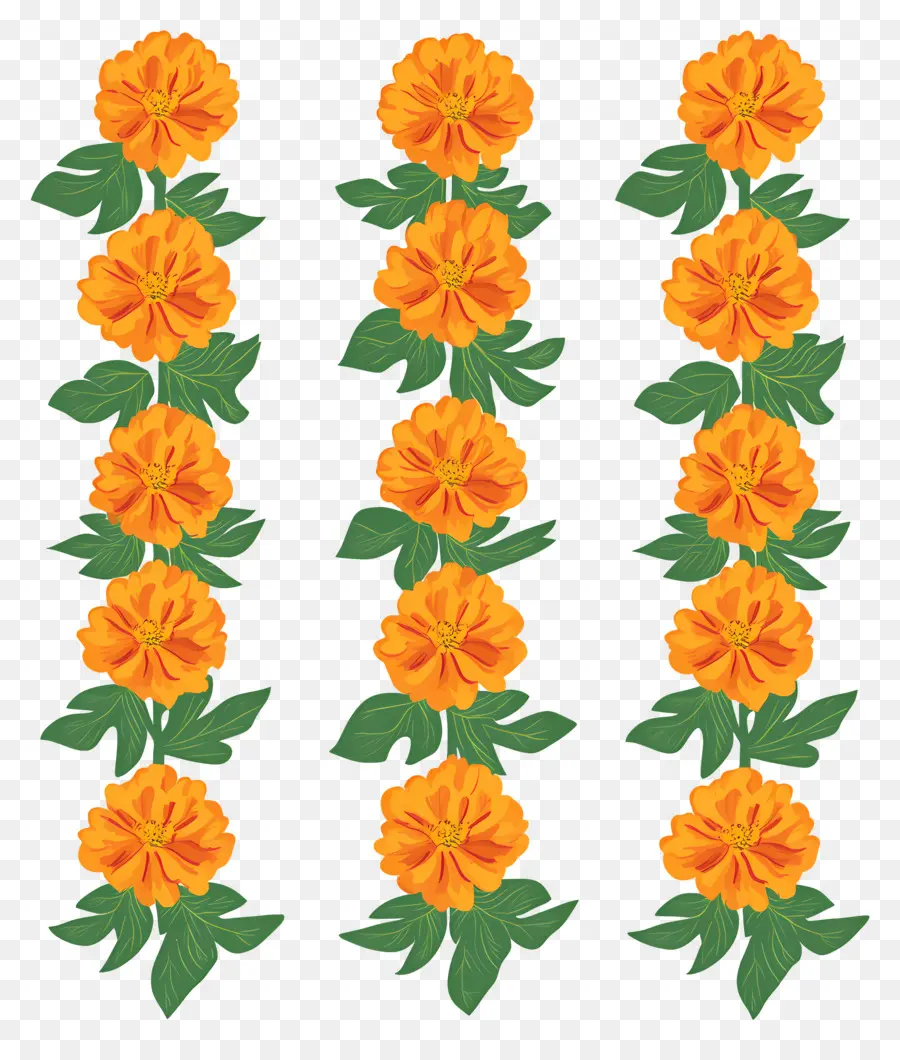 Karangan Bunga Ugadi，Karangan Bunga Marigold PNG