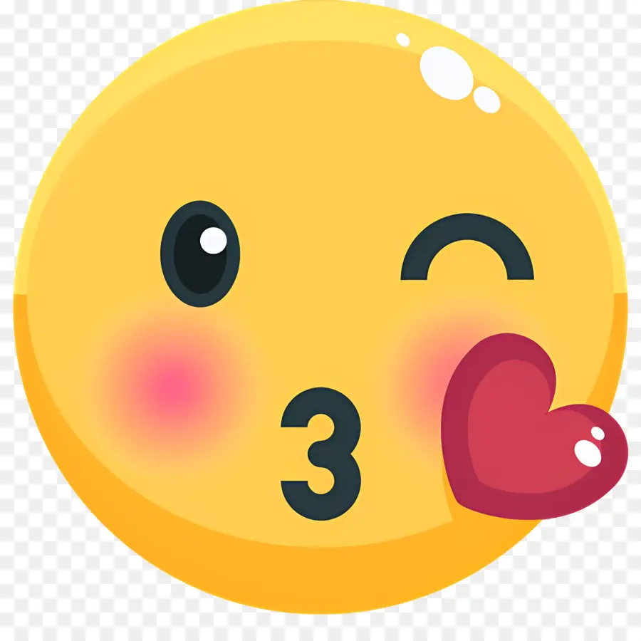 Cium Emoji，Emoji Mencium PNG