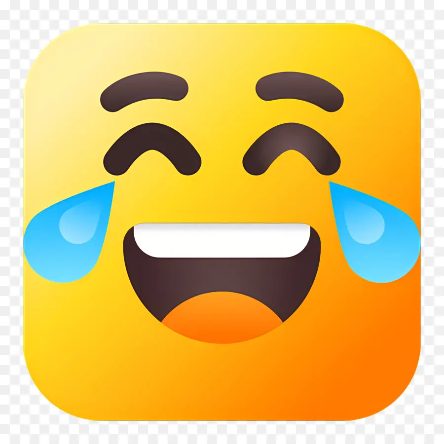 Emoji Tertawa，Wajah Tertawa Dengan Air Mata PNG