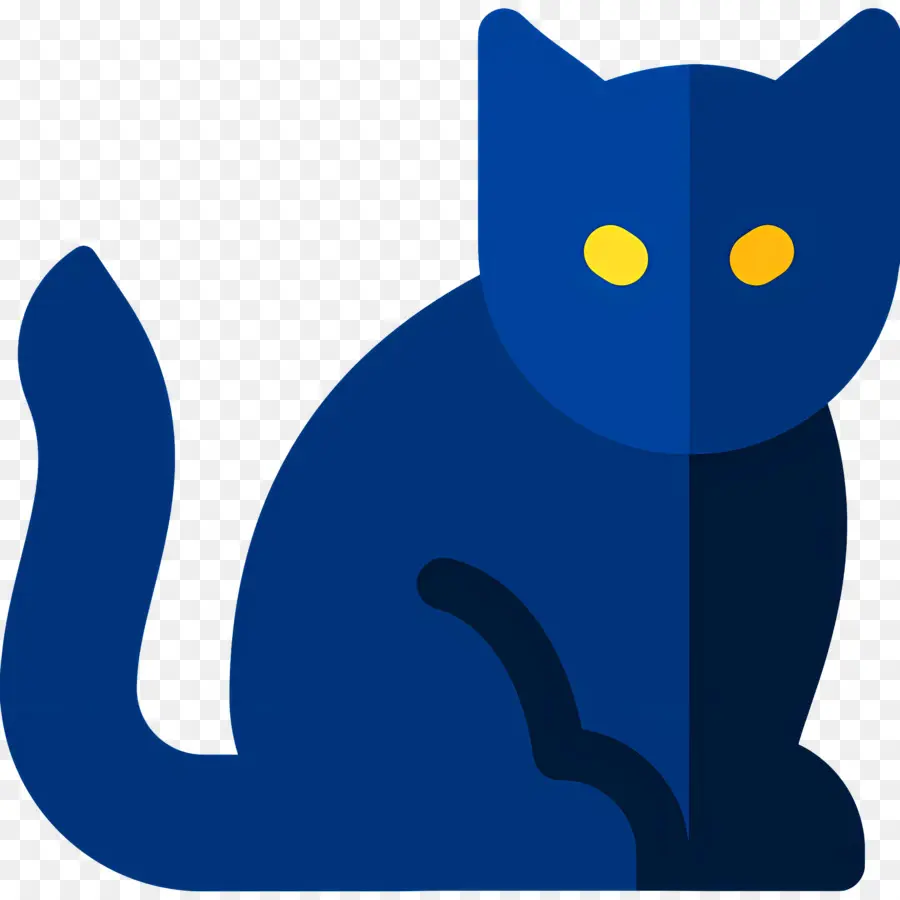 Kucing Hallowen，Kucing Biru PNG