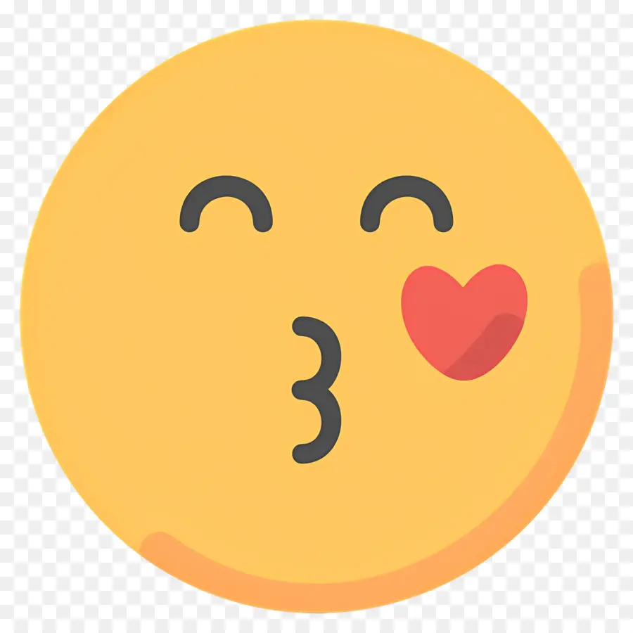 Cium Emoji，Emoji Mengedipkan Mata PNG