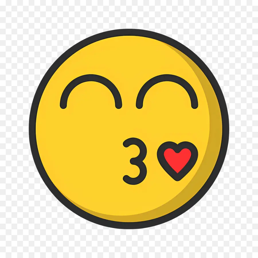 Cium Emoji，Emoji Mencium PNG