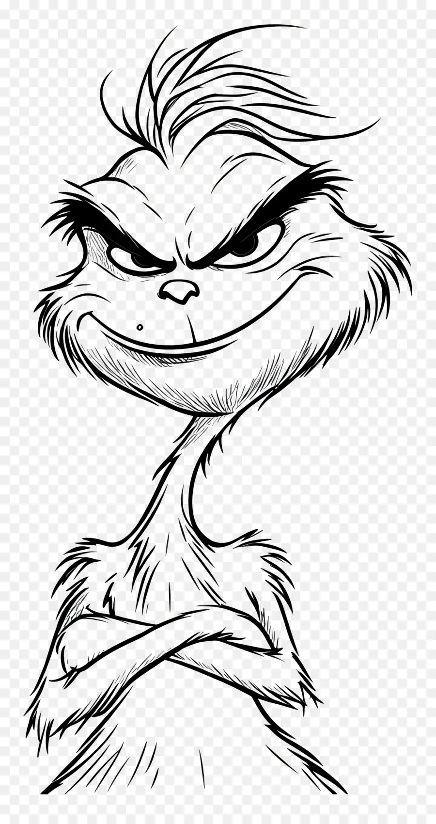 Menggertak，Grinch Dengan Tangan Bersilang PNG