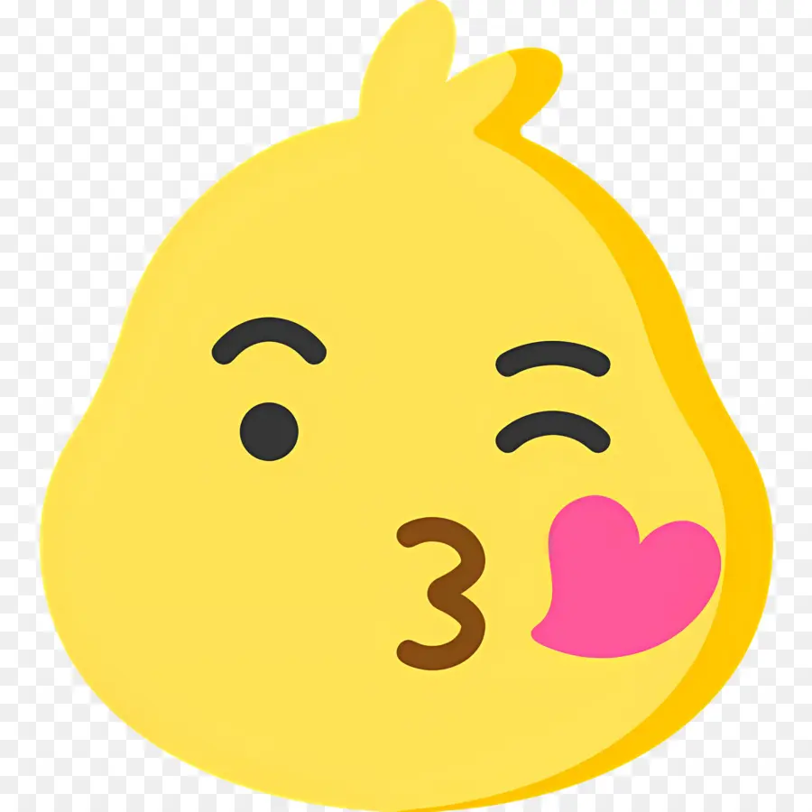 Cium Emoji，Emoji Mencium PNG