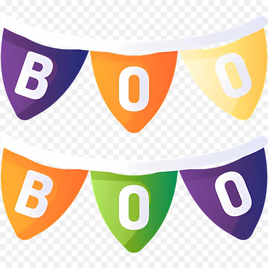 Hallowen Boo，Boo Spanduk PNG