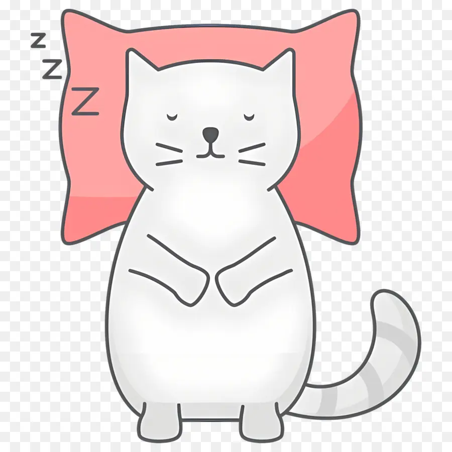 Kucing Sedang Tidur，Kucing Di Atas Bantal PNG