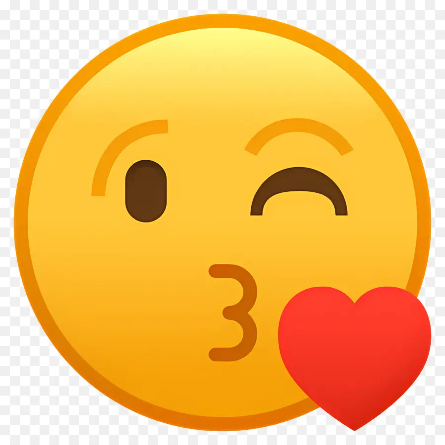 Cium Emoji，Emoji Mencium PNG