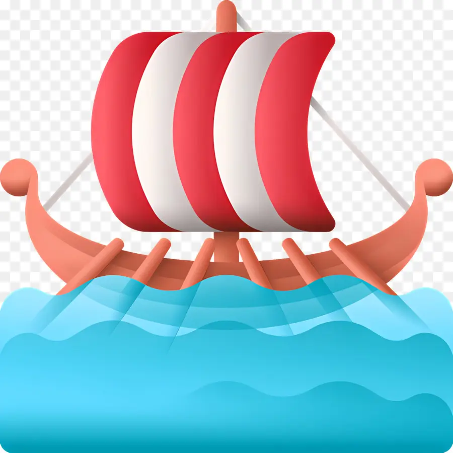 Kapal Viking，Perahu Layar Merah Putih PNG