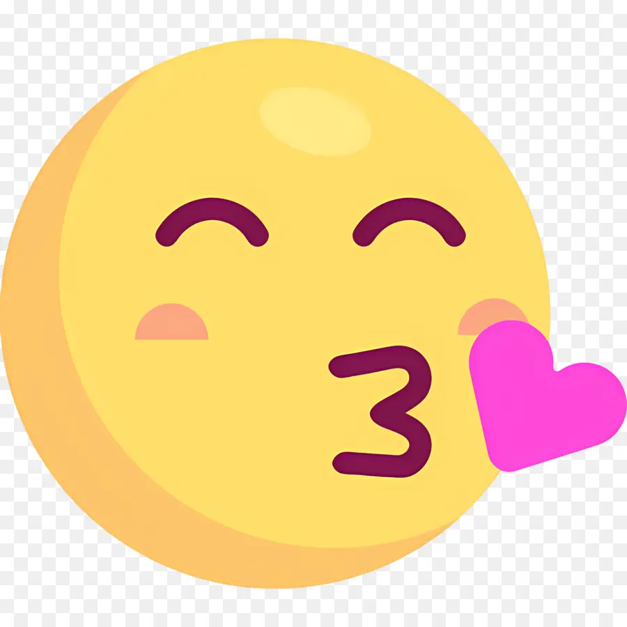 Cium Emoji，Emoji Mencium PNG