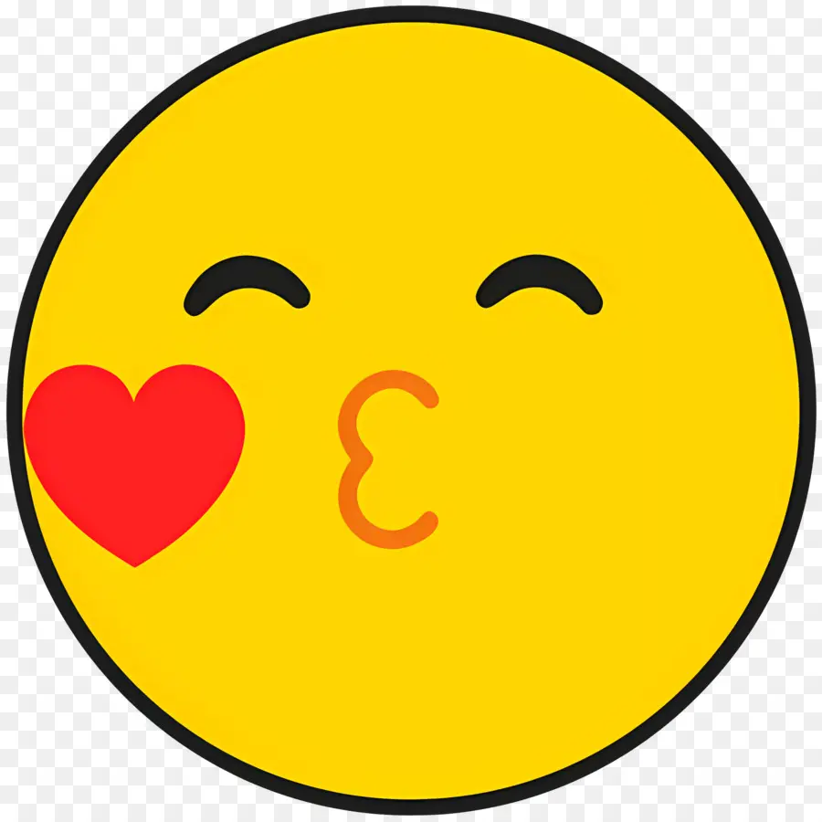 Cium Emoji，Emoji Mencium PNG