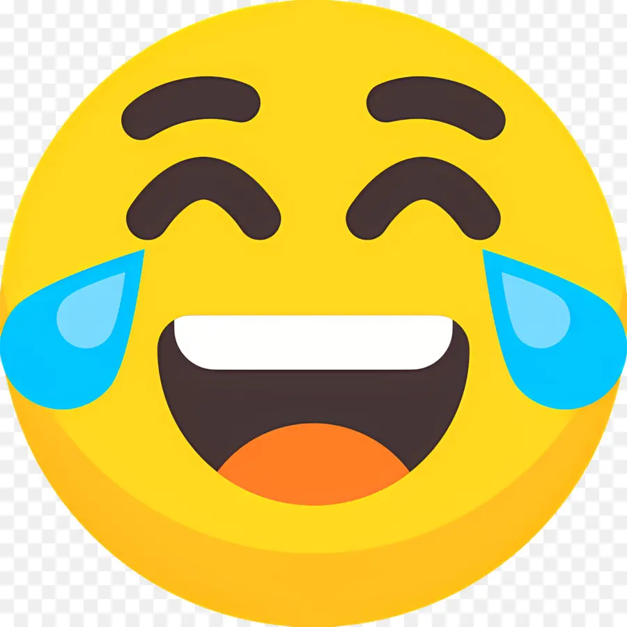 Emoji Tertawa，Wajah Tertawa Dengan Air Mata PNG