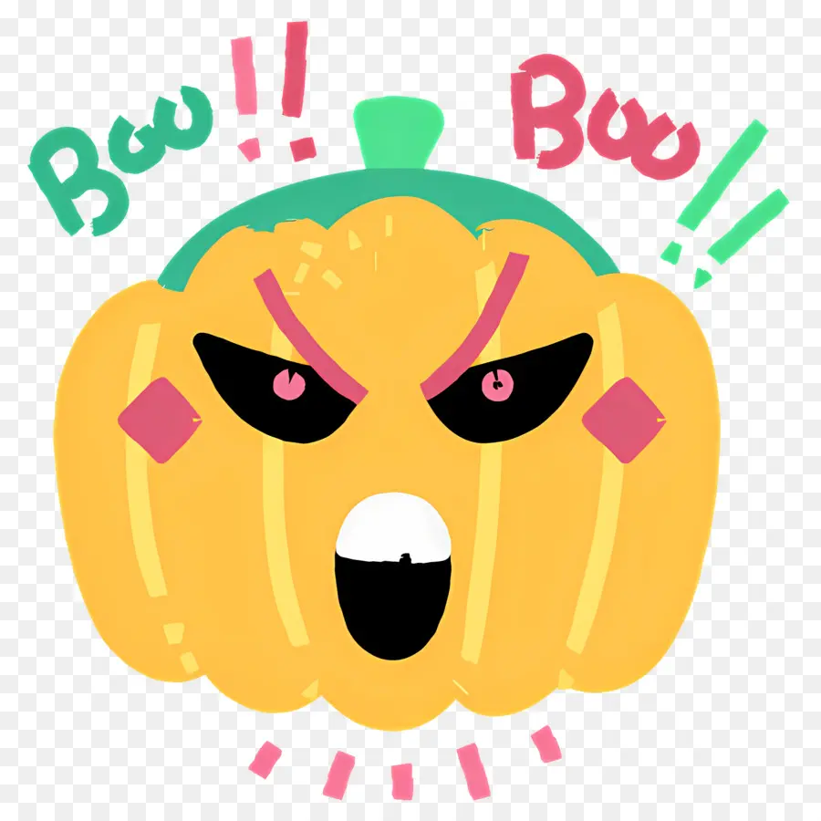 Hallowen Boo，Labu Kuning PNG